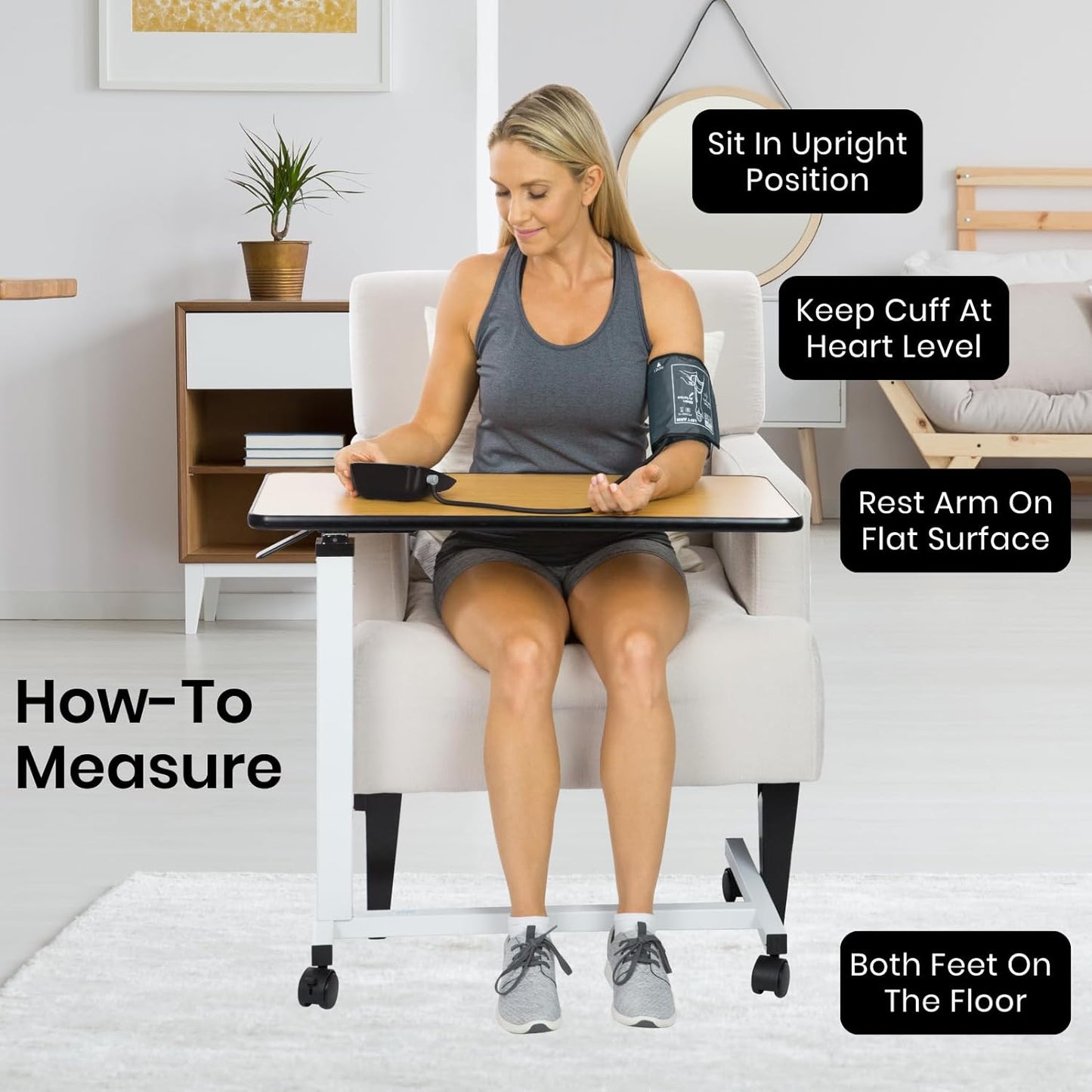 Blood Pressure Monitor - Upper Arm High Heart Rate Digital Sphygmomanometer BP Cuff Machine - Automatic Accurate Home Use BPM System for Hypertension- Pregnancy Must Have