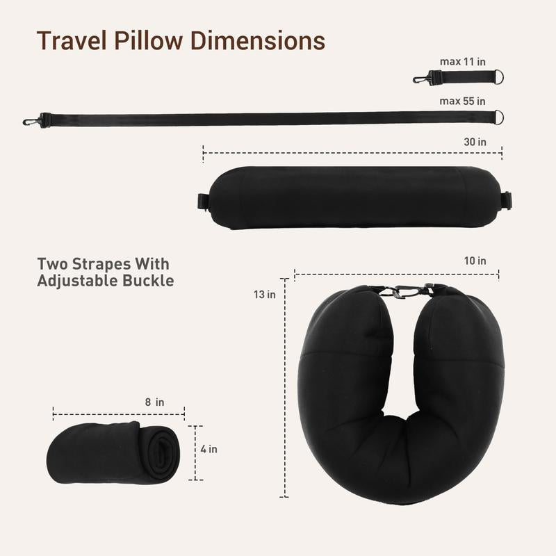 Ultimate 3-in-1 Travel Pillow - Stuffable, Convenient, and Essential for Your Adventures!