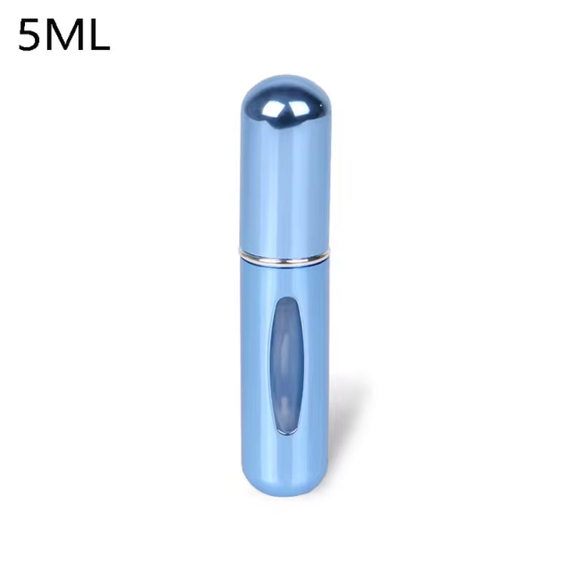 Travel-Friendly Mini Aluminum Perfume Atomizer - Refillable 8/5Ml Spray Bottle for Cosmetics and Fragrances