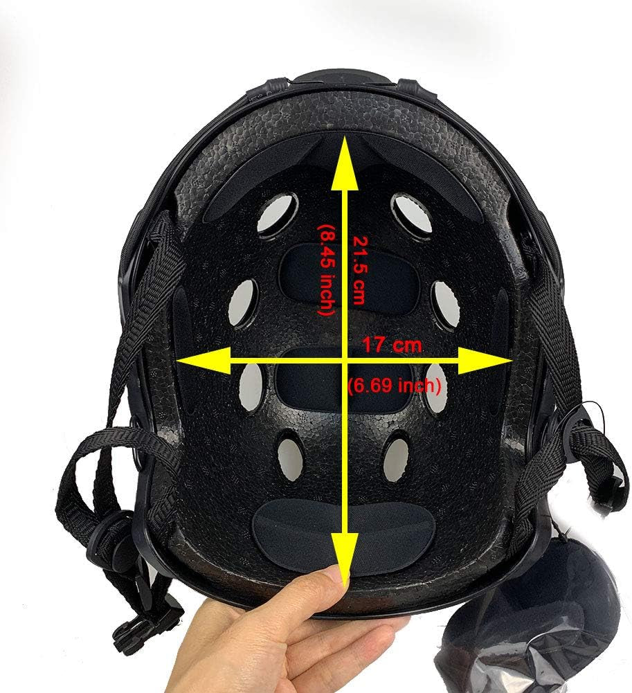 PJ Type Tactical Multifunctional Fast Helmet with Visor Goggles Version