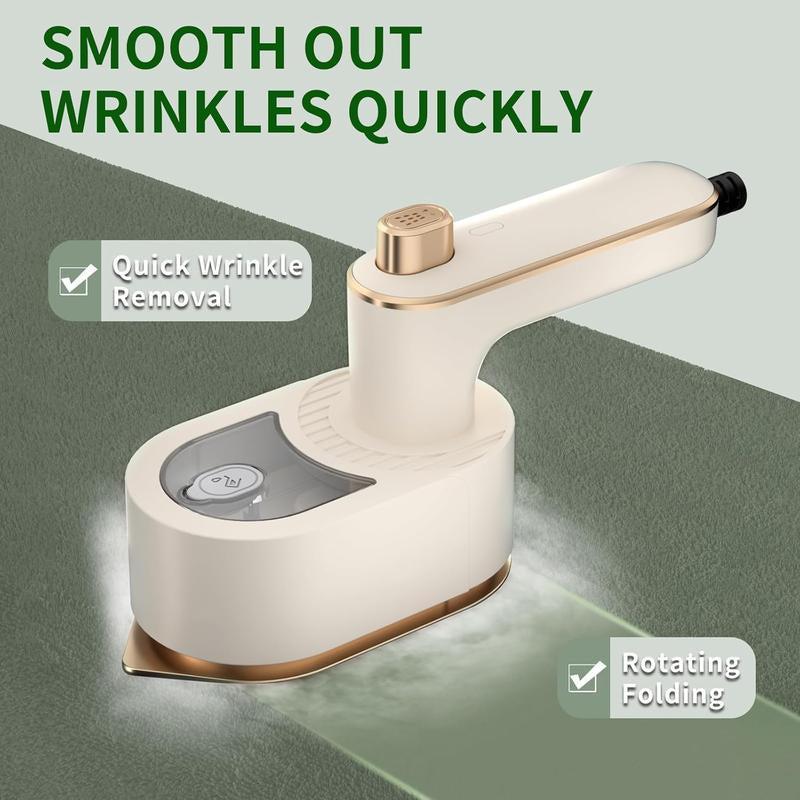 Portable Mini Steam Iron - Perfect for Travel & Home, Dual Function Dry/Wet Ironing