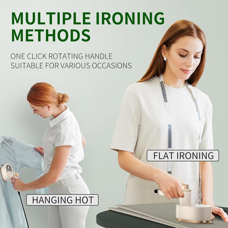 Portable Mini Steam Iron - Perfect for Travel & Home, Dual Function Dry/Wet Ironing
