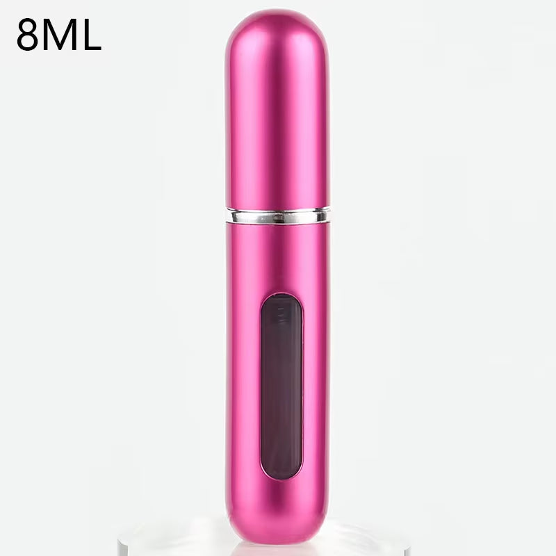 Travel-Friendly Mini Aluminum Perfume Atomizer - Refillable 8/5Ml Spray Bottle for Cosmetics and Fragrances