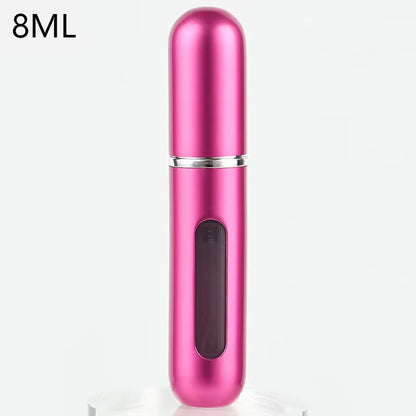 Travel-Friendly Mini Aluminum Perfume Atomizer - Refillable 8/5Ml Spray Bottle for Cosmetics and Fragrances