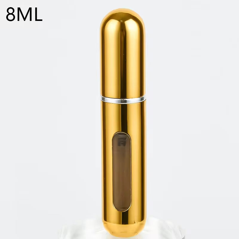 Travel-Friendly Mini Aluminum Perfume Atomizer - Refillable 8/5Ml Spray Bottle for Cosmetics and Fragrances