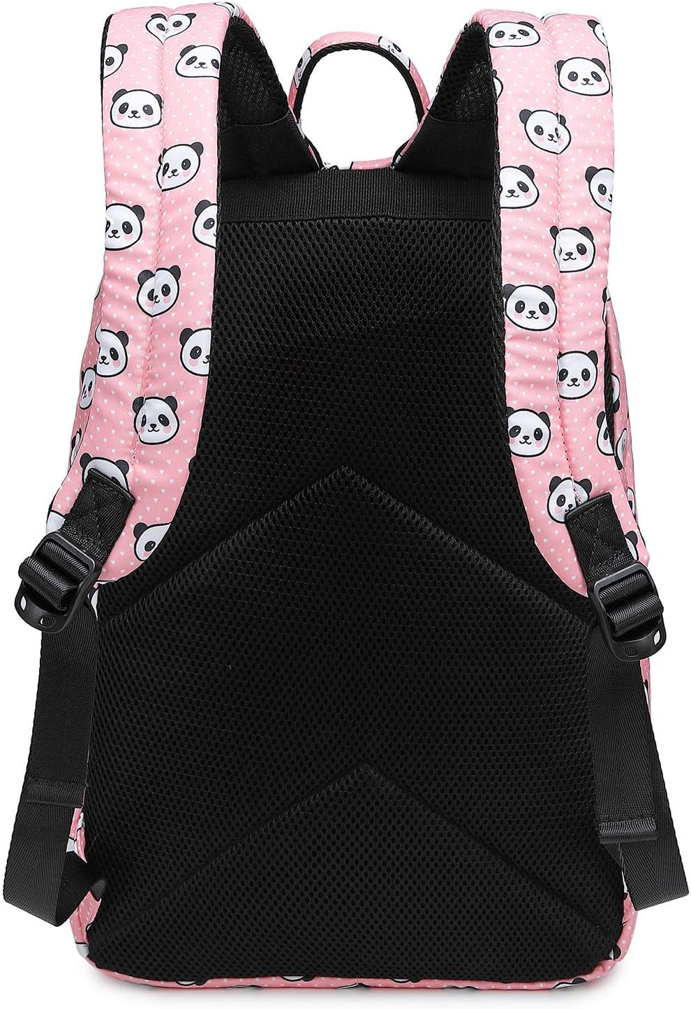 Lightweight Cute Panda Backpacks for Girls School Backpacks with Lunch Bag (Panda Pink Set)