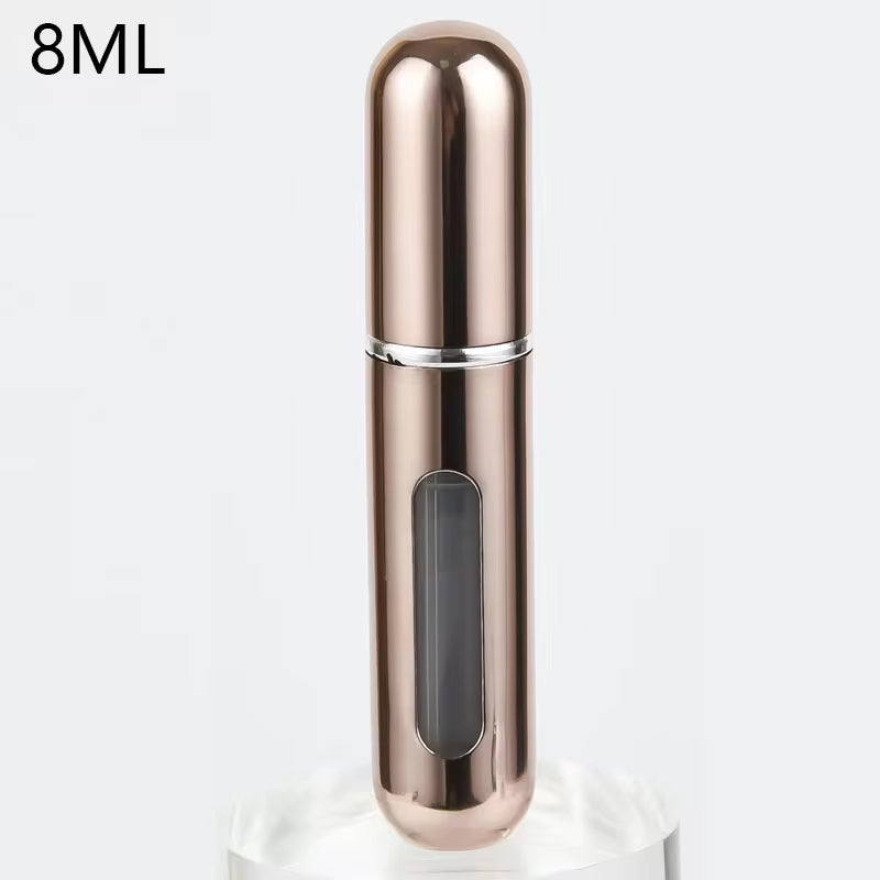 Travel-Friendly Mini Aluminum Perfume Atomizer - Refillable 8/5Ml Spray Bottle for Cosmetics and Fragrances