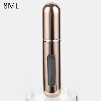 Travel-Friendly Mini Aluminum Perfume Atomizer - Refillable 8/5Ml Spray Bottle for Cosmetics and Fragrances