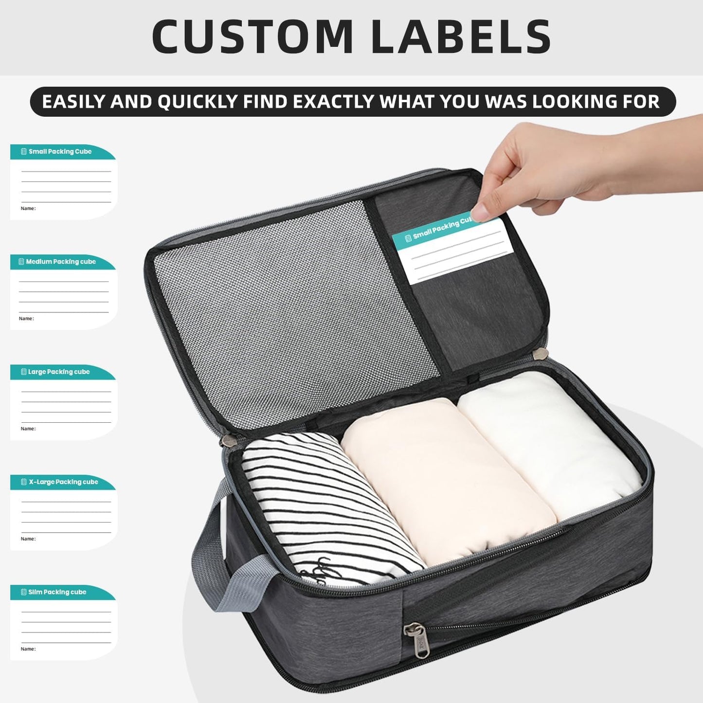 4 Set/6 Set Compression Packing Cubes for Travel, Compressible Packing Organizers Travel Accessories for Luggage Suitcase