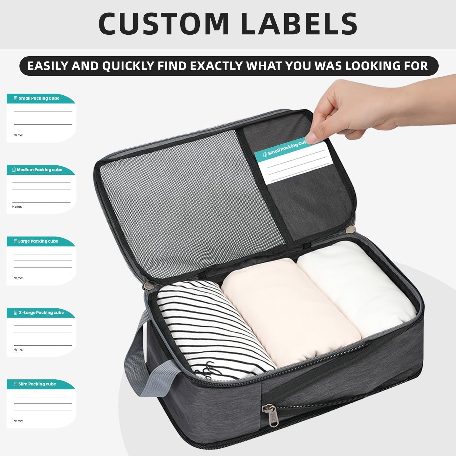 4 Set/6 Set Compression Packing Cubes for Travel, Compressible Packing Organizers Travel Accessories for Luggage Suitcase