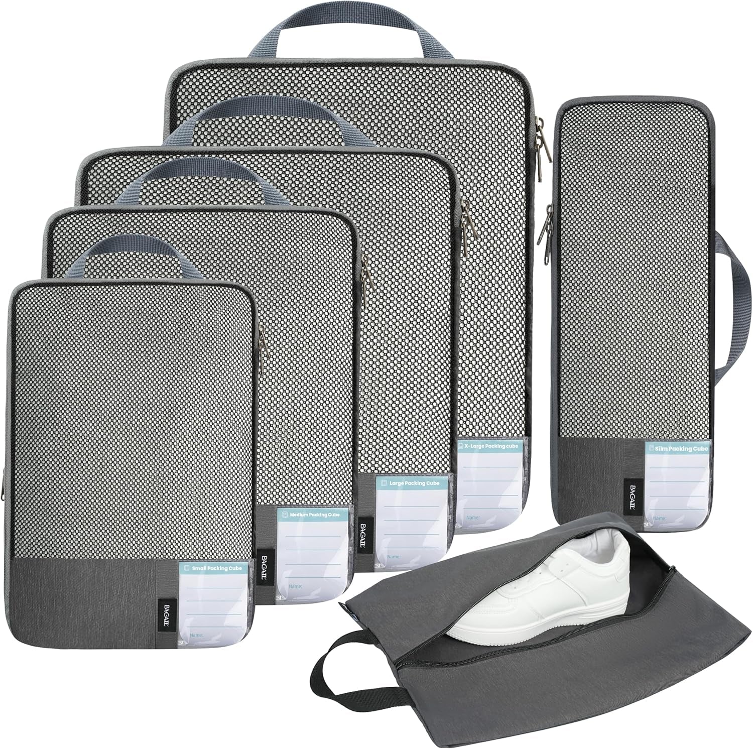 4 Set/6 Set Compression Packing Cubes for Travel, Compressible Packing Organizers Travel Accessories for Luggage Suitcase