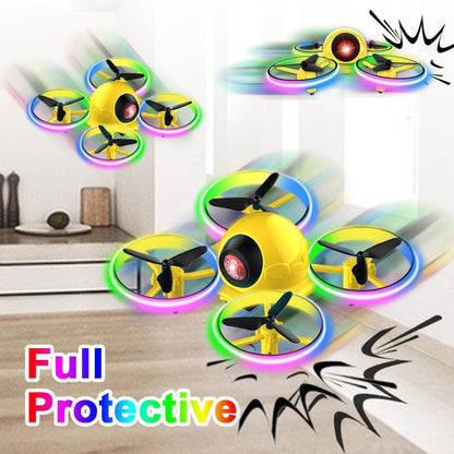Mini Drone，Long Flight Time Small Flying Toys Drones of for Kids with LED Blinking Light One Key Take off Spin Flips RC Quadcopter Toys Drones for Beginners Boys and Girls, Yellow