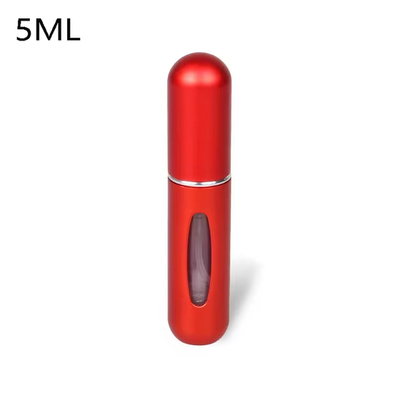 Travel-Friendly Mini Aluminum Perfume Atomizer - Refillable 8/5Ml Spray Bottle for Cosmetics and Fragrances
