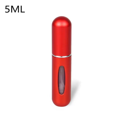 Travel-Friendly Mini Aluminum Perfume Atomizer - Refillable 8/5Ml Spray Bottle for Cosmetics and Fragrances