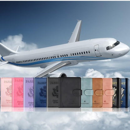 Stylish Unisex 2-Piece Passport Holder & Wallet Set 