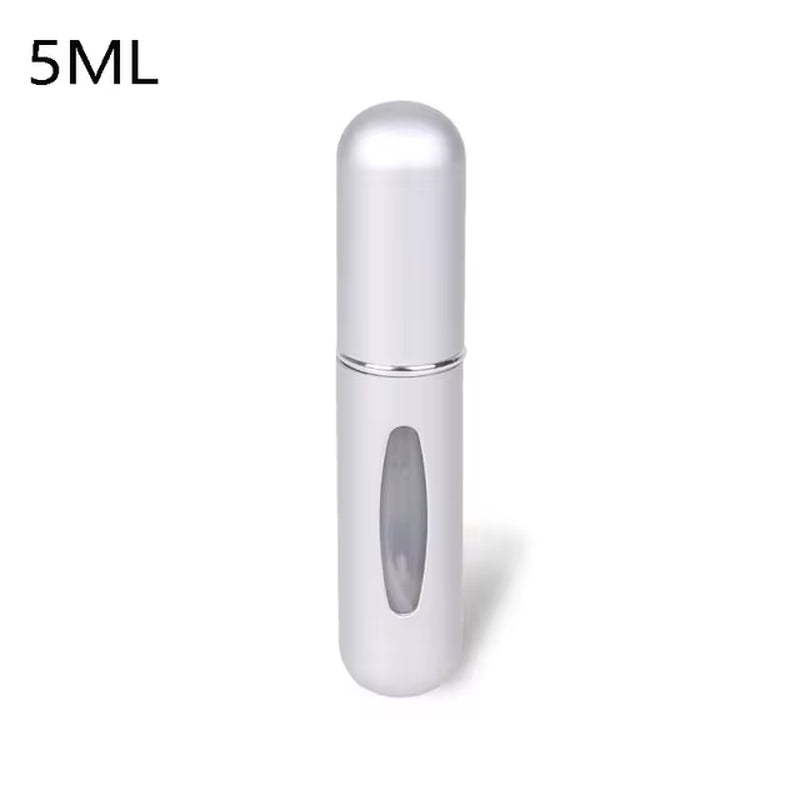 Travel-Friendly Mini Aluminum Perfume Atomizer - Refillable 8/5Ml Spray Bottle for Cosmetics and Fragrances