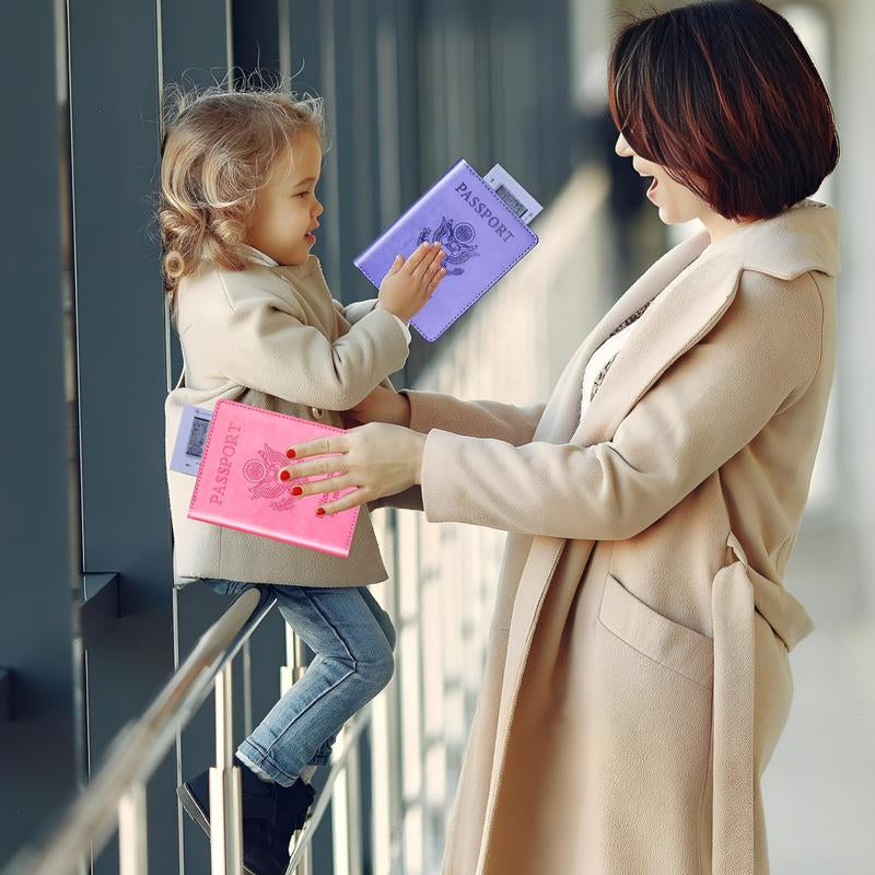Stylish Unisex 2-Piece Passport Holder & Wallet Set 