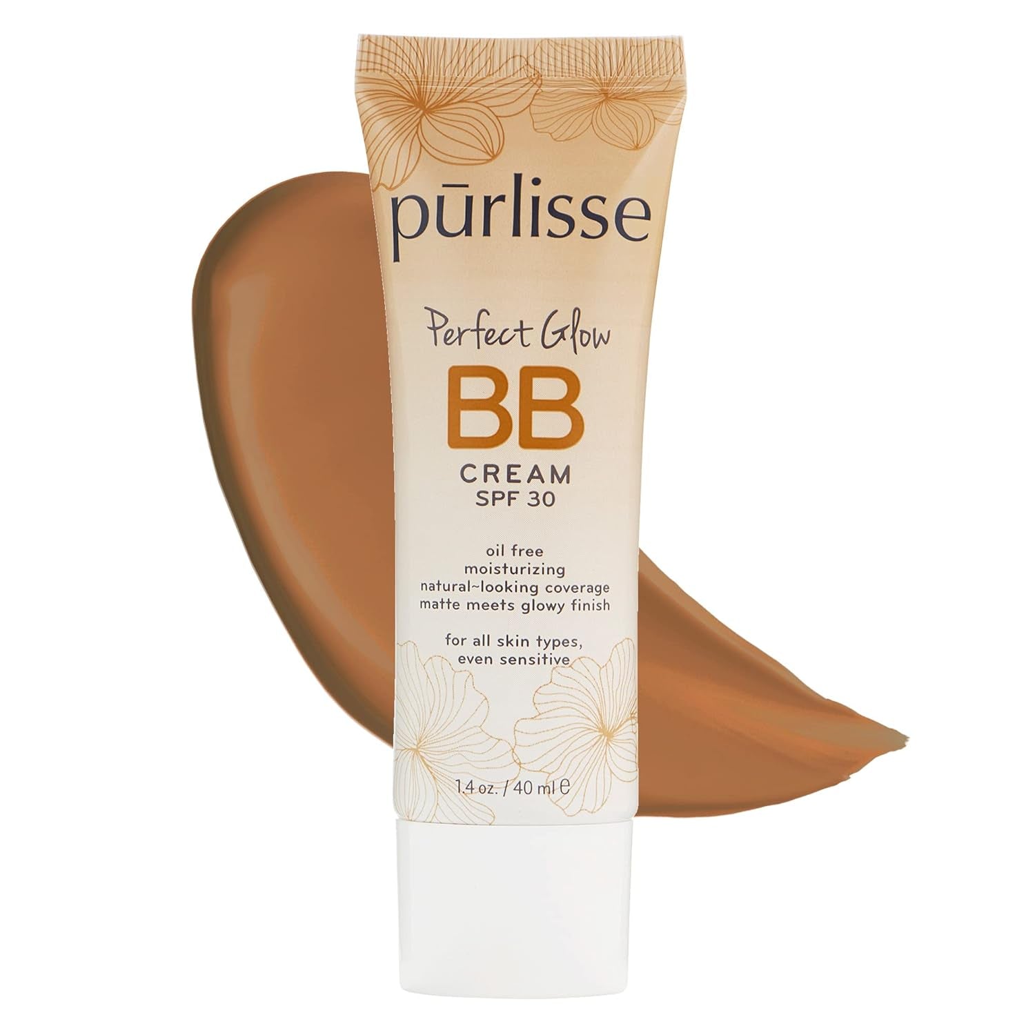 Perfect Glow BB Cream SPF 30: Clean & Cruelty-Free, Medium Flawless Coverage, Hydrates with Jasmine | Deep 1.4Oz