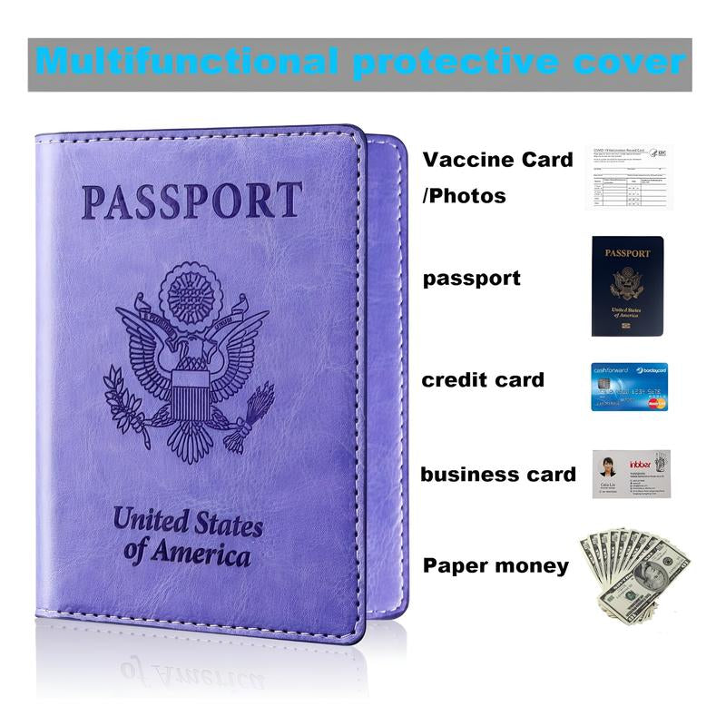 Stylish Unisex 2-Piece Passport Holder & Wallet Set 