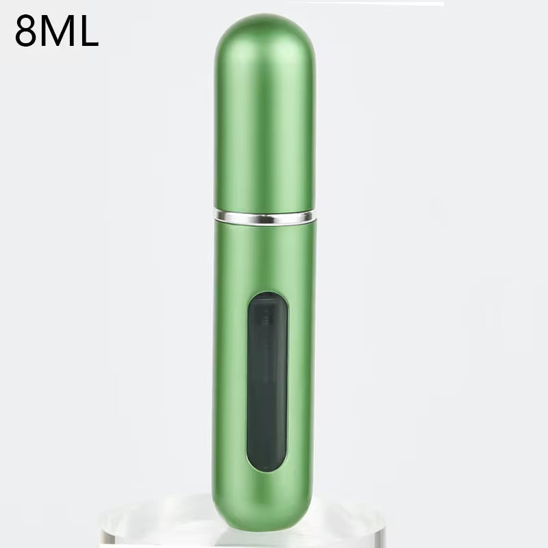 Travel-Friendly Mini Aluminum Perfume Atomizer - Refillable 8/5Ml Spray Bottle for Cosmetics and Fragrances