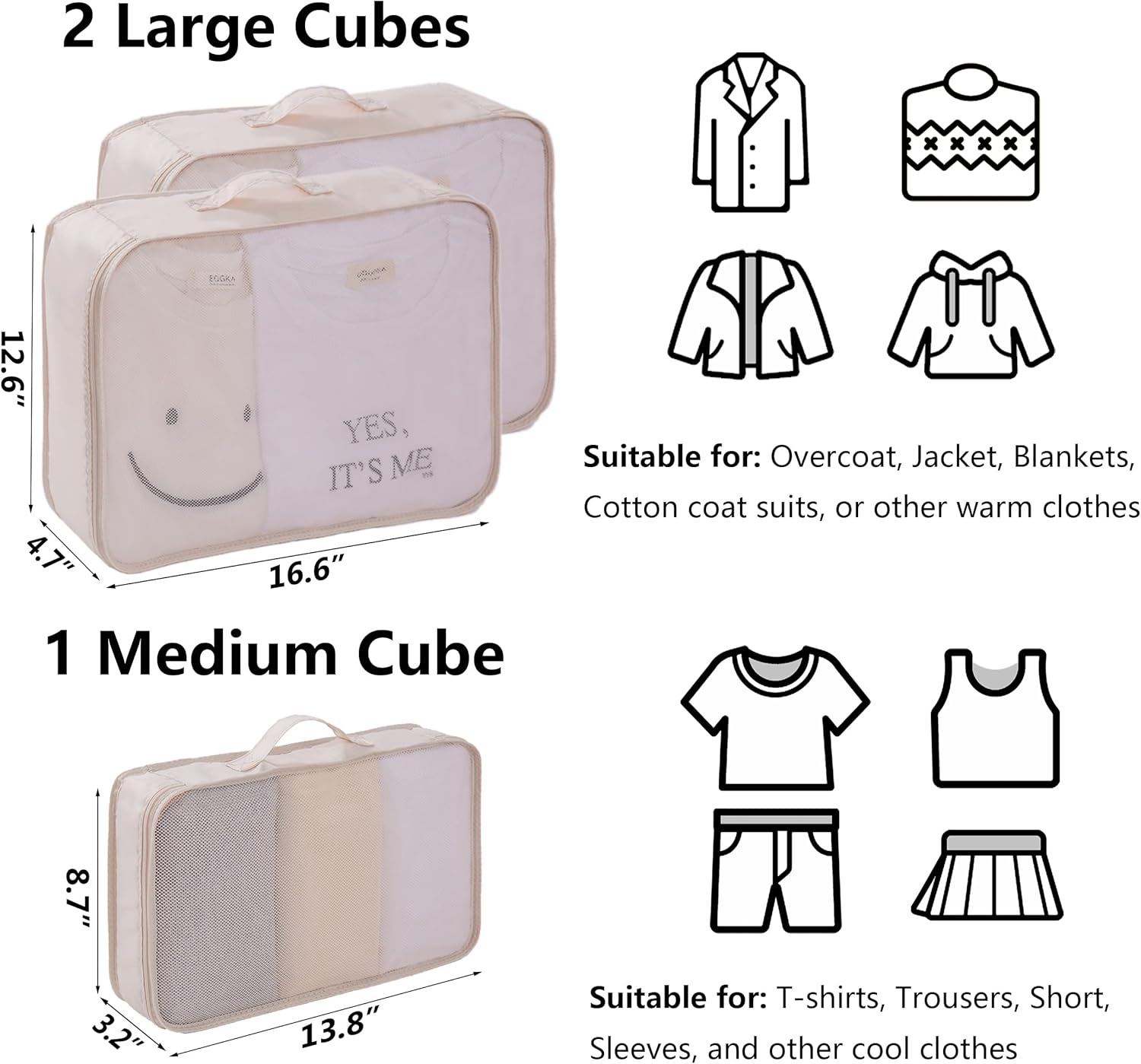 Ultimate 7-Piece Packing Cubes Set - Travel Organizers with Shoe Bag for Effortless Luggage Organization
