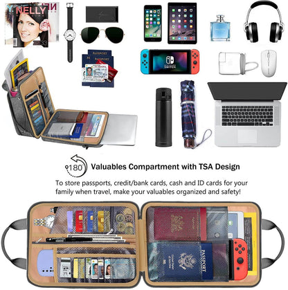 Slim & Expandable Case 12.9 13 Inch Travel Laptop Shoulder Bag for Macbook Air 13" M3/M2/M1, Macbook Pro 13" M2/M1, Ipad Pro 12.9"/13"/11", Ipad Air 13",L01G03