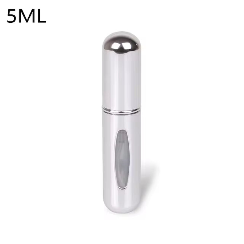 Travel-Friendly Mini Aluminum Perfume Atomizer - Refillable 8/5Ml Spray Bottle for Cosmetics and Fragrances