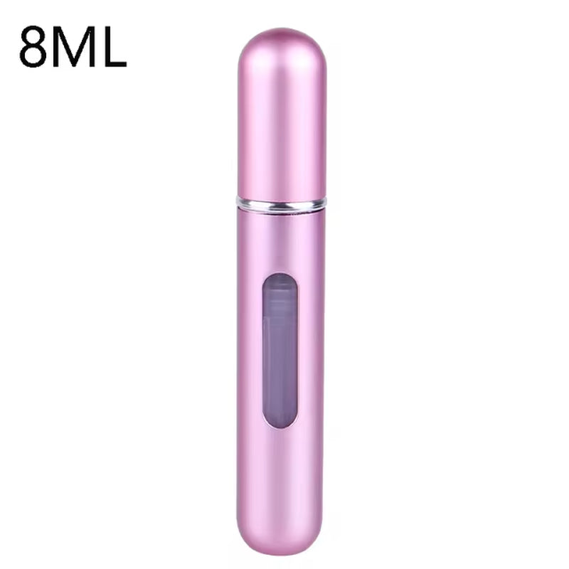 Travel-Friendly Mini Aluminum Perfume Atomizer - Refillable 8/5Ml Spray Bottle for Cosmetics and Fragrances