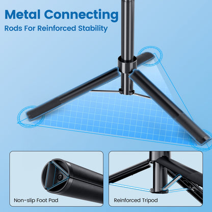 Ultimate 67" Selfie Stick Tripod with 360° Rotation, Anti-Shake Feature, Remote & Fill Light - Perfect for iPhone/Android!