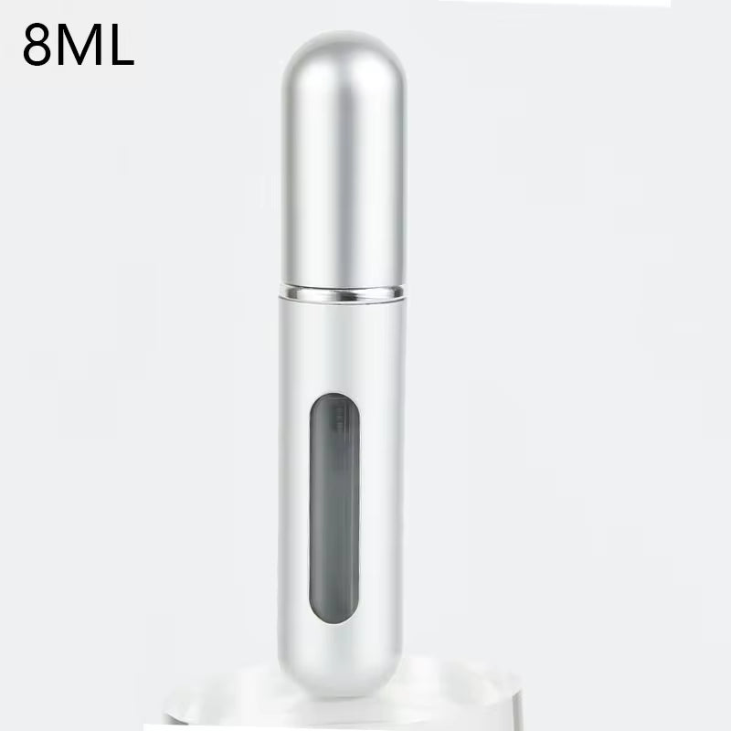 Travel-Friendly Mini Aluminum Perfume Atomizer - Refillable 8/5Ml Spray Bottle for Cosmetics and Fragrances