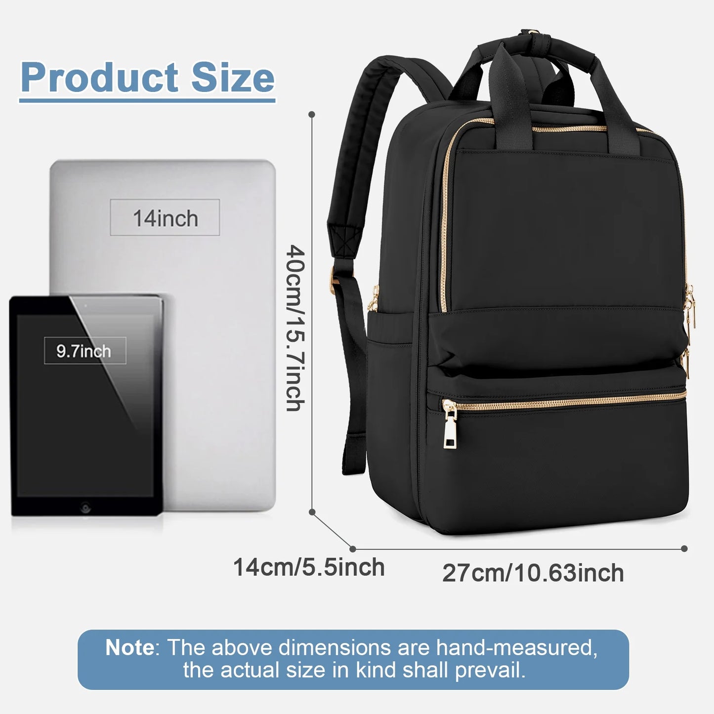 Travel Backpack for Women Men Airline Approved Carry on Bags for Airplanes Black Laptop Backpack Personal Item Backpack for Traveling on Airplane College Backpack with Laptop Compartment