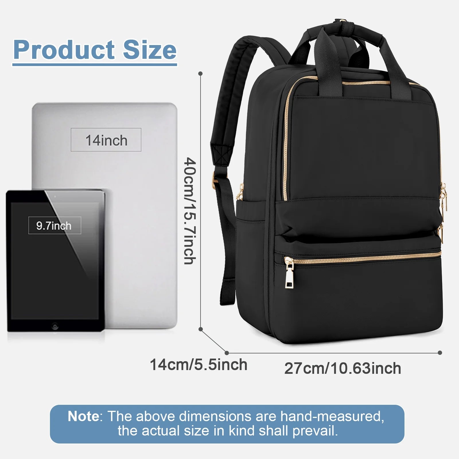 Travel Backpack for Women Men Airline Approved Carry on Bags for Airplanes Black Laptop Backpack Personal Item Backpack for Traveling on Airplane College Backpack with Laptop Compartment