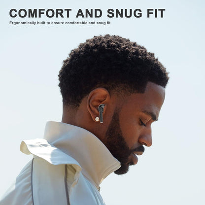 Wireless Earbuds, Bluetooth 5.2 ENC Noise Cancelling Deep Bass In-Ear Stereo Earphones, IPX6 Waterproof Headphones with Mic, USB-C Charging Case, Touch Control Ear Buds Headset for Iphone Android Ios
