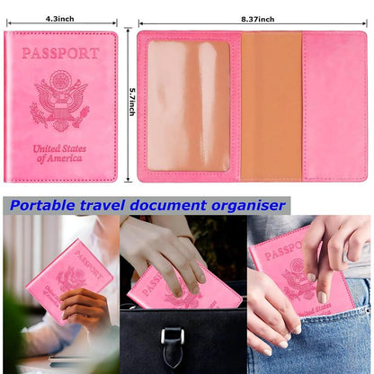 Stylish Unisex 2-Piece Passport Holder & Wallet Set 