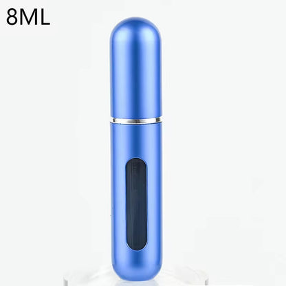 Travel-Friendly Mini Aluminum Perfume Atomizer - Refillable 8/5Ml Spray Bottle for Cosmetics and Fragrances