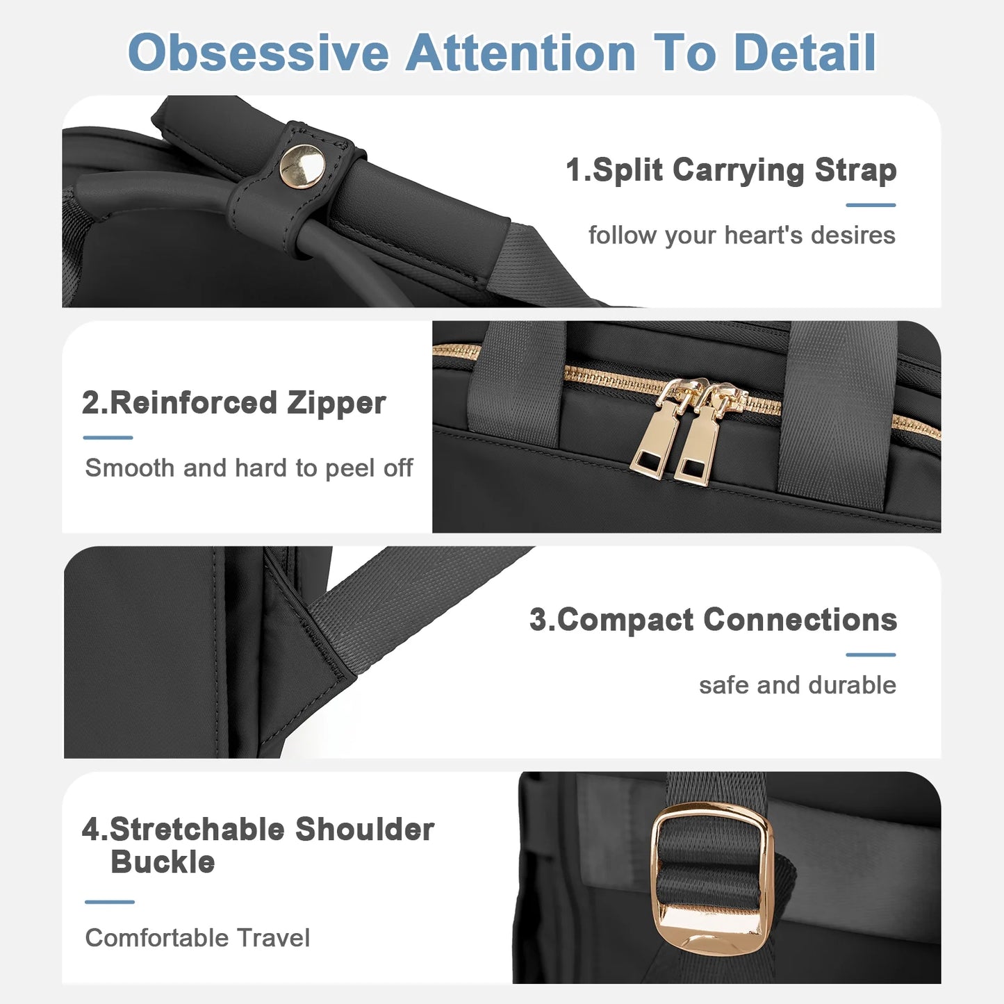 Travel Backpack for Women Men Airline Approved Carry on Bags for Airplanes Black Laptop Backpack Personal Item Backpack for Traveling on Airplane College Backpack with Laptop Compartment