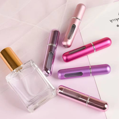Travel-Friendly Mini Aluminum Perfume Atomizer - Refillable 8/5Ml Spray Bottle for Cosmetics and Fragrances