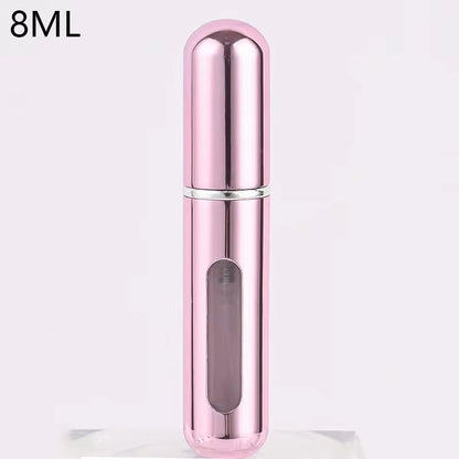 Travel-Friendly Mini Aluminum Perfume Atomizer - Refillable 8/5Ml Spray Bottle for Cosmetics and Fragrances