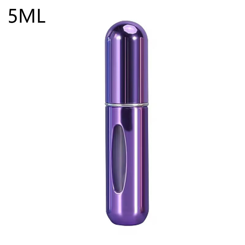 Travel-Friendly Mini Aluminum Perfume Atomizer - Refillable 8/5Ml Spray Bottle for Cosmetics and Fragrances