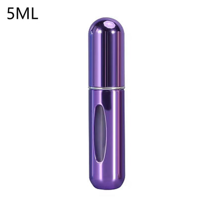Travel-Friendly Mini Aluminum Perfume Atomizer - Refillable 8/5Ml Spray Bottle for Cosmetics and Fragrances