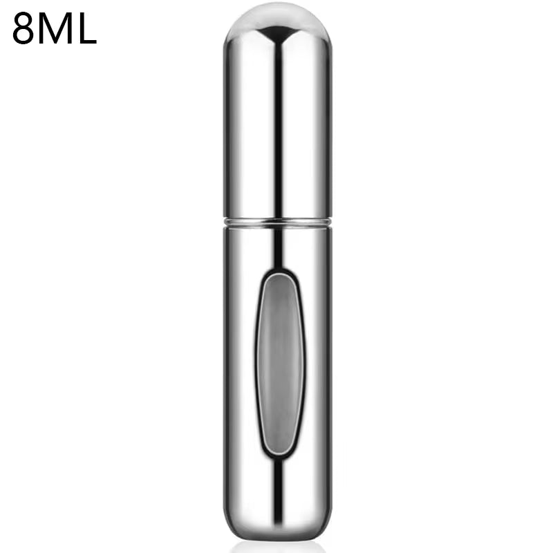 Travel-Friendly Mini Aluminum Perfume Atomizer - Refillable 8/5Ml Spray Bottle for Cosmetics and Fragrances